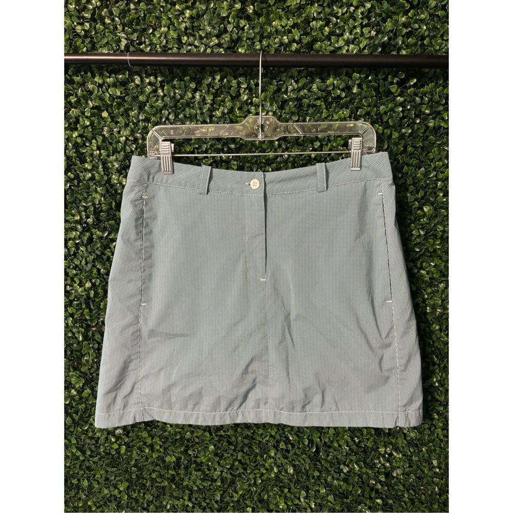 Maggie Lane Blue Checkered Golf Skort Sz 10